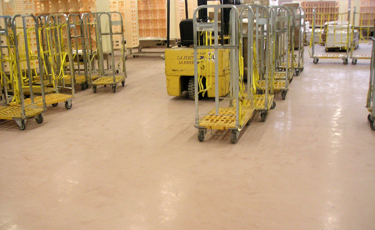 Rénovation de sol pour espace logistique